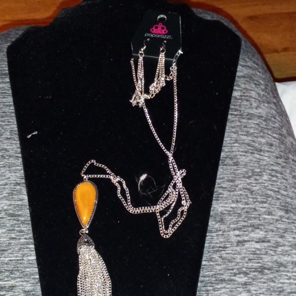 Paparazzi tassel earring necklace set
